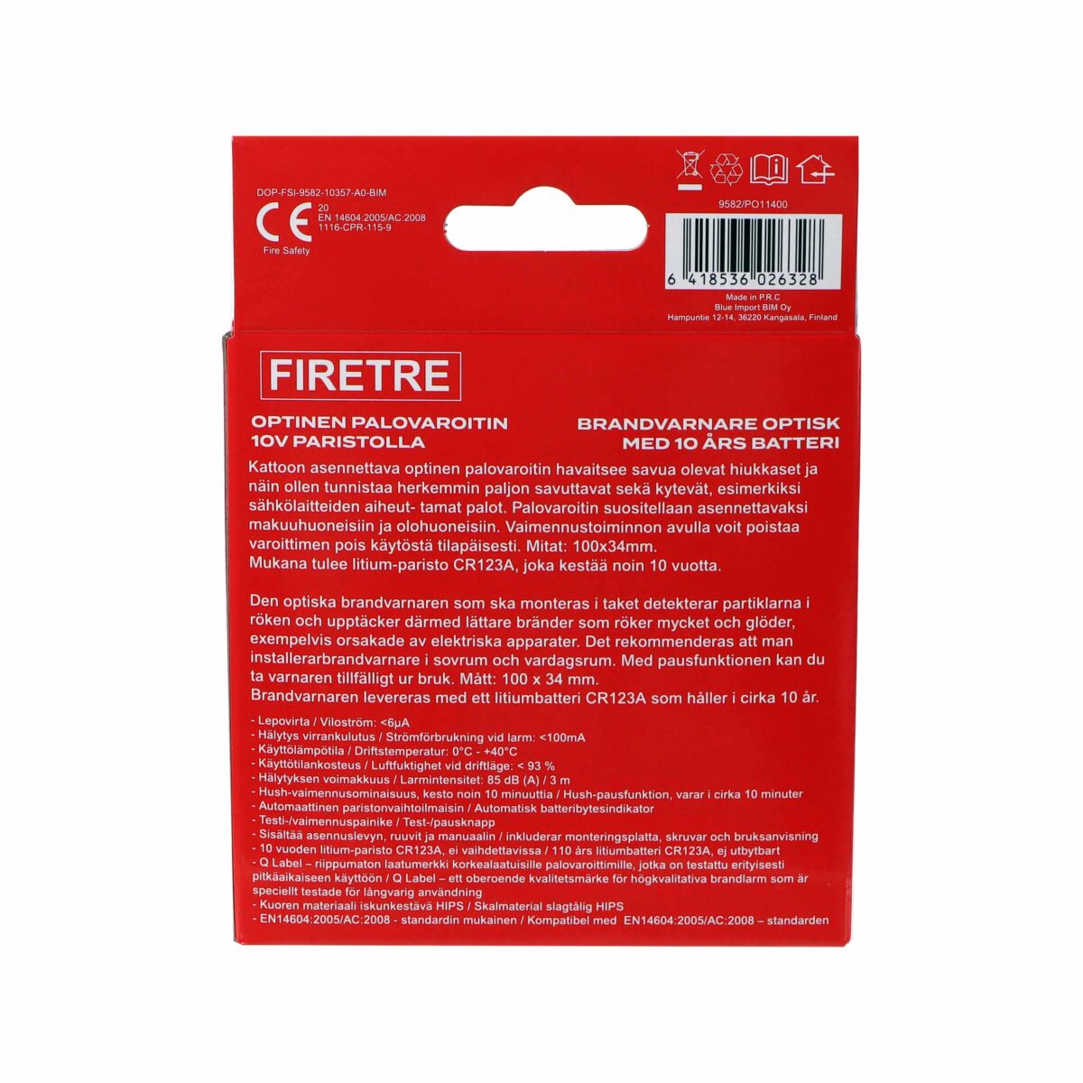 Optinen palovaroitin, Firetre - Image 3