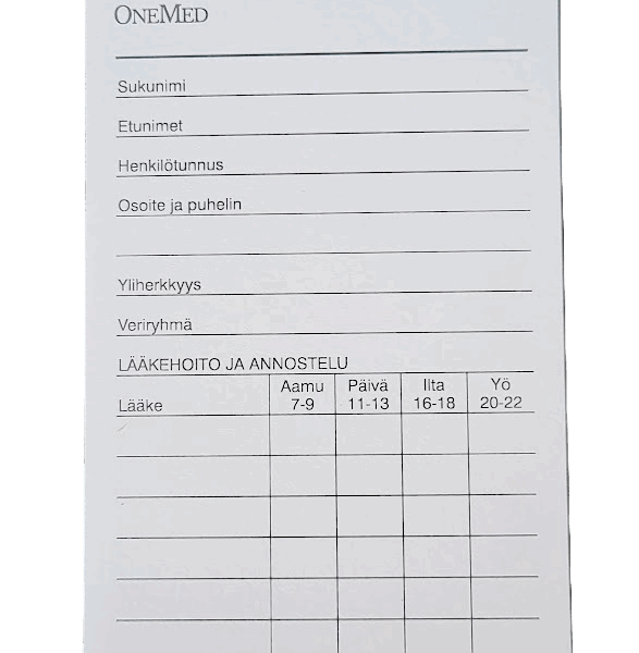 Jako-Set annostelijakortti
